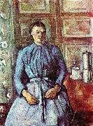 Paul Cezanne kvinna med kaffekanna oil painting on canvas